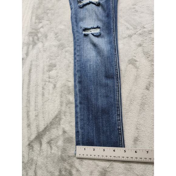 VIGOSS Jagger Distressed Classic Fit Skinny Jean Size W25 L27 Blue Stretch Denim - Picture 15 of 16